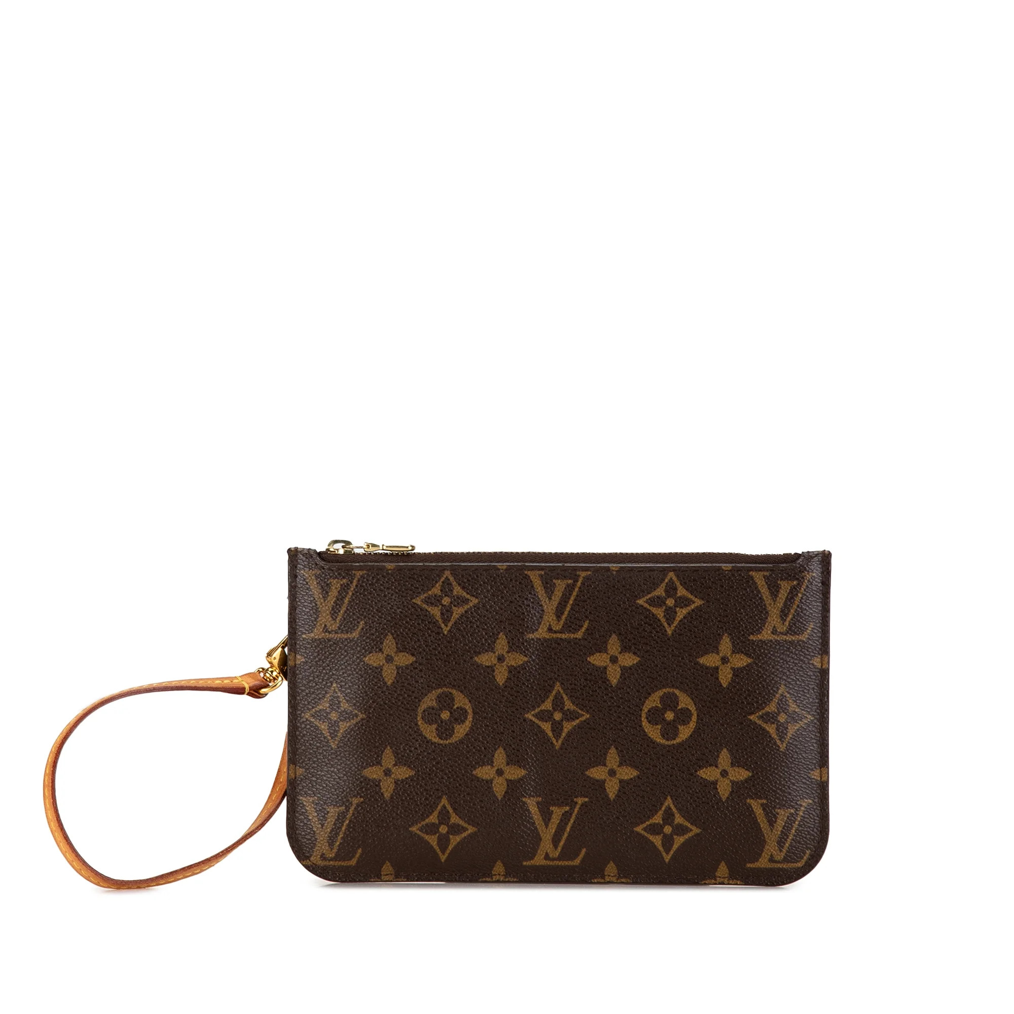 Pre-Owned Authenticated Louis Vuitton Monogram Neverfull Pouch Canvas Brown Unisex (Good) | Walmart (US)