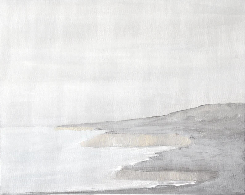 Block Island Painting, Rhode Island Painting, Beach Artwork, Coastal Art, Ocean Art Print, Neutra... | Etsy (US)