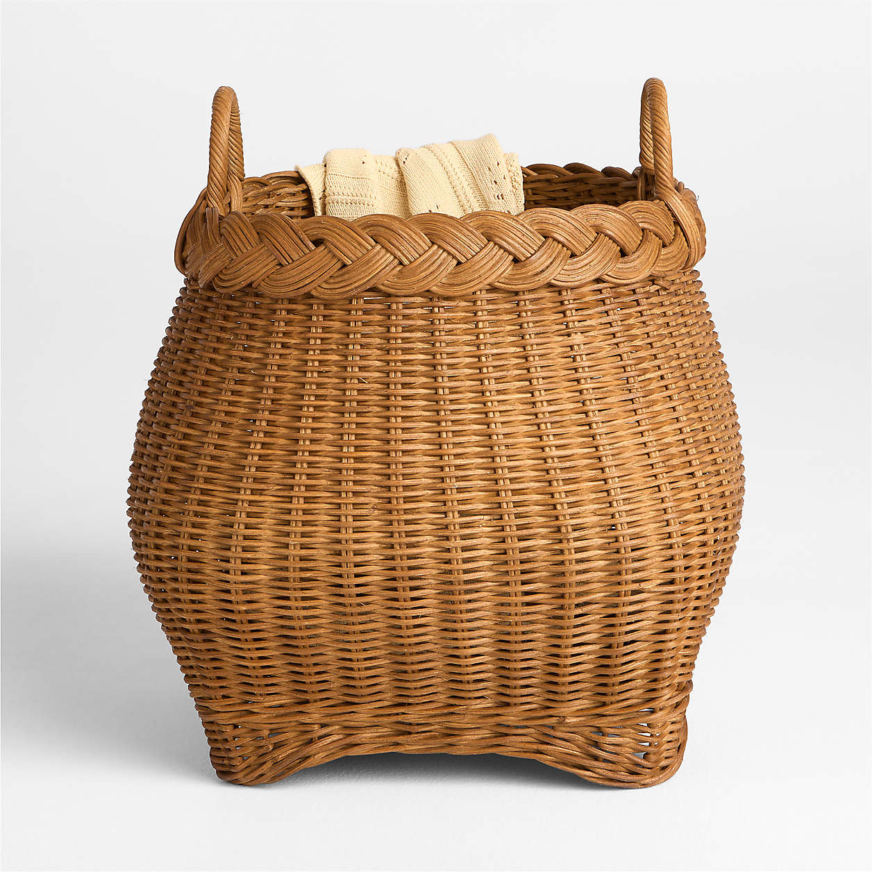 Folklore Wicker Floor Basket by Sharland England + Reviews | Crate & Kids | Crate & Barrel