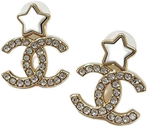 Women's sparkling fully pavé-set intertwined stud earrings—luxurious yet minimalist gold-tone crystal studs; elegant, perfect for daily wear dates, weddings, and birthday gifts | Amazon (US)