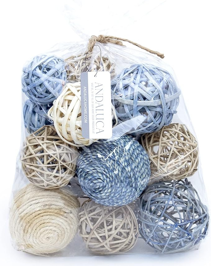 ANDALUCA Decorative Vase Filler Bag with Orbs, Balls (Aqua Blue) | Amazon (US)