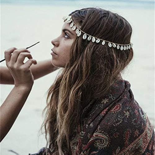 Tgirls Boho Conch Tassel Headbands Seashell Head Chain Hair Acessories for Women and Girls (Silve... | Amazon (US)