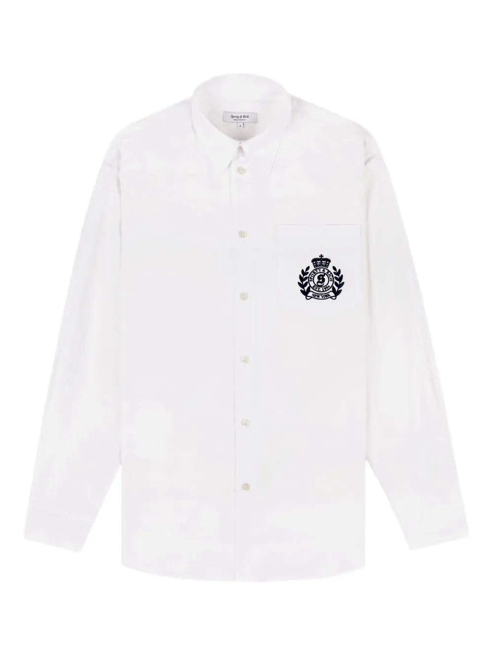 Sporty & Rich pocket embroidered top - White | Farfetch Global