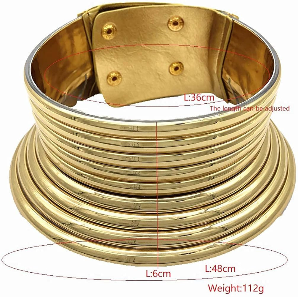 Prosy Afrikanischer Punk-Choker-Halskette, afrikanischer Goldschmuck, verstellbarer Schmuck für ... | Amazon (DE)