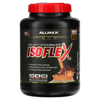 ALLMAX ISOFLEX®, Pure Whey Protein Isolate, Chocolate Peanut Butter, 5 lbs (2.27 kg) | Target