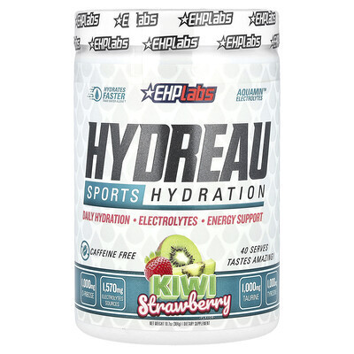 EHPlabs, Hydreau Sports Hydration, Kiwi Strawberry, 10.7 oz (304 g) | iHerb
