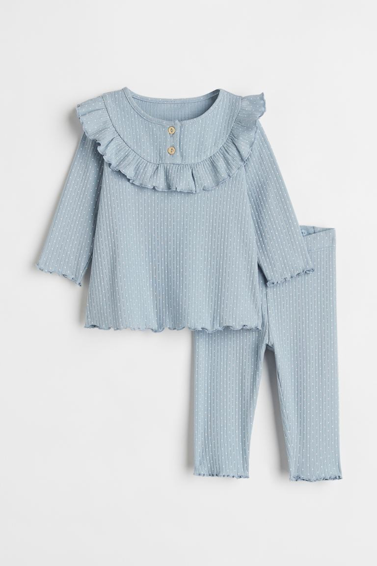 2-piece Ribbed Cotton Set | H&M (US + CA)