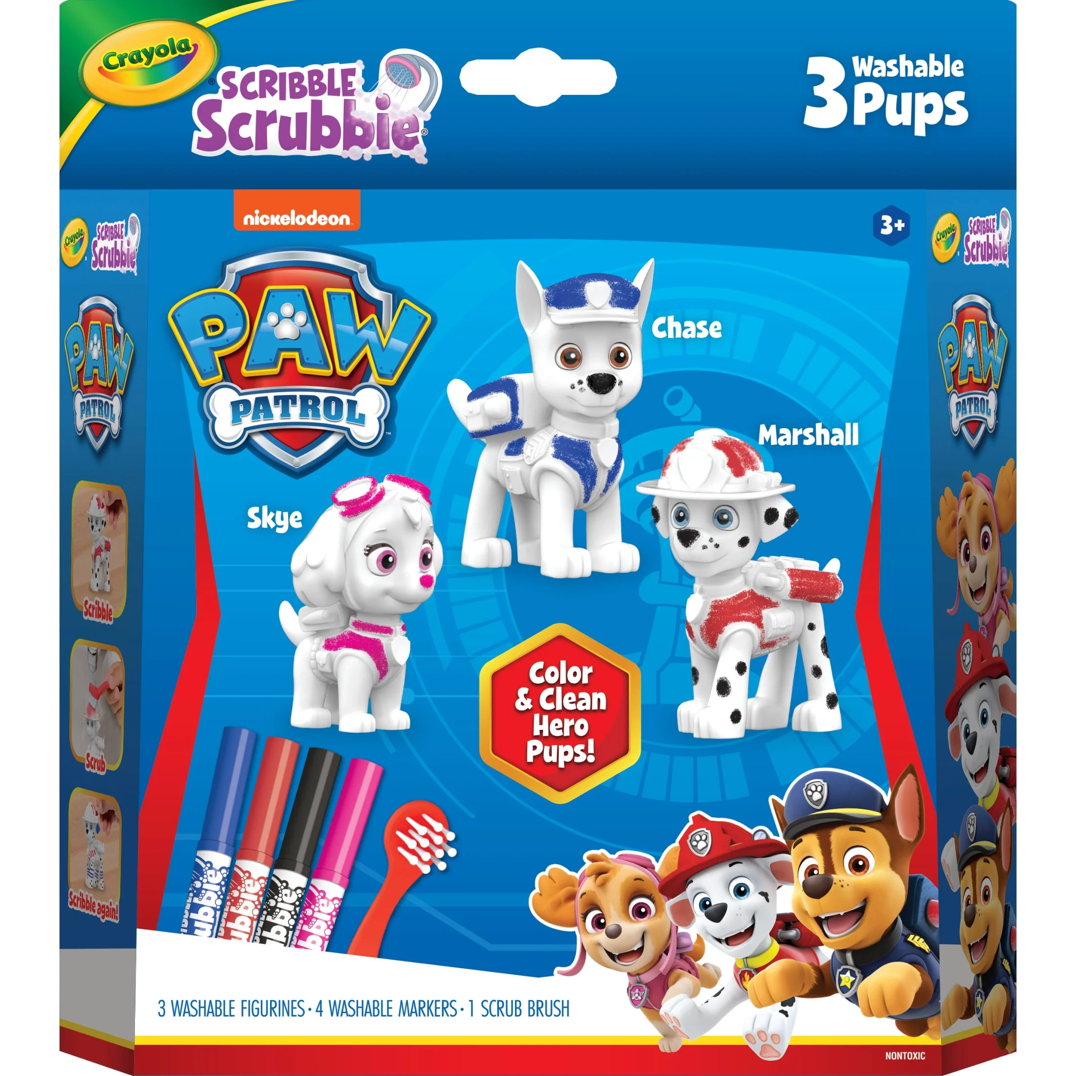 Crayola Scribble Scrubbie PAW Patrol Toy, 3 Ct, Creative Play Activity, Chase, Marshall, Skye, Co... | Walmart (US)