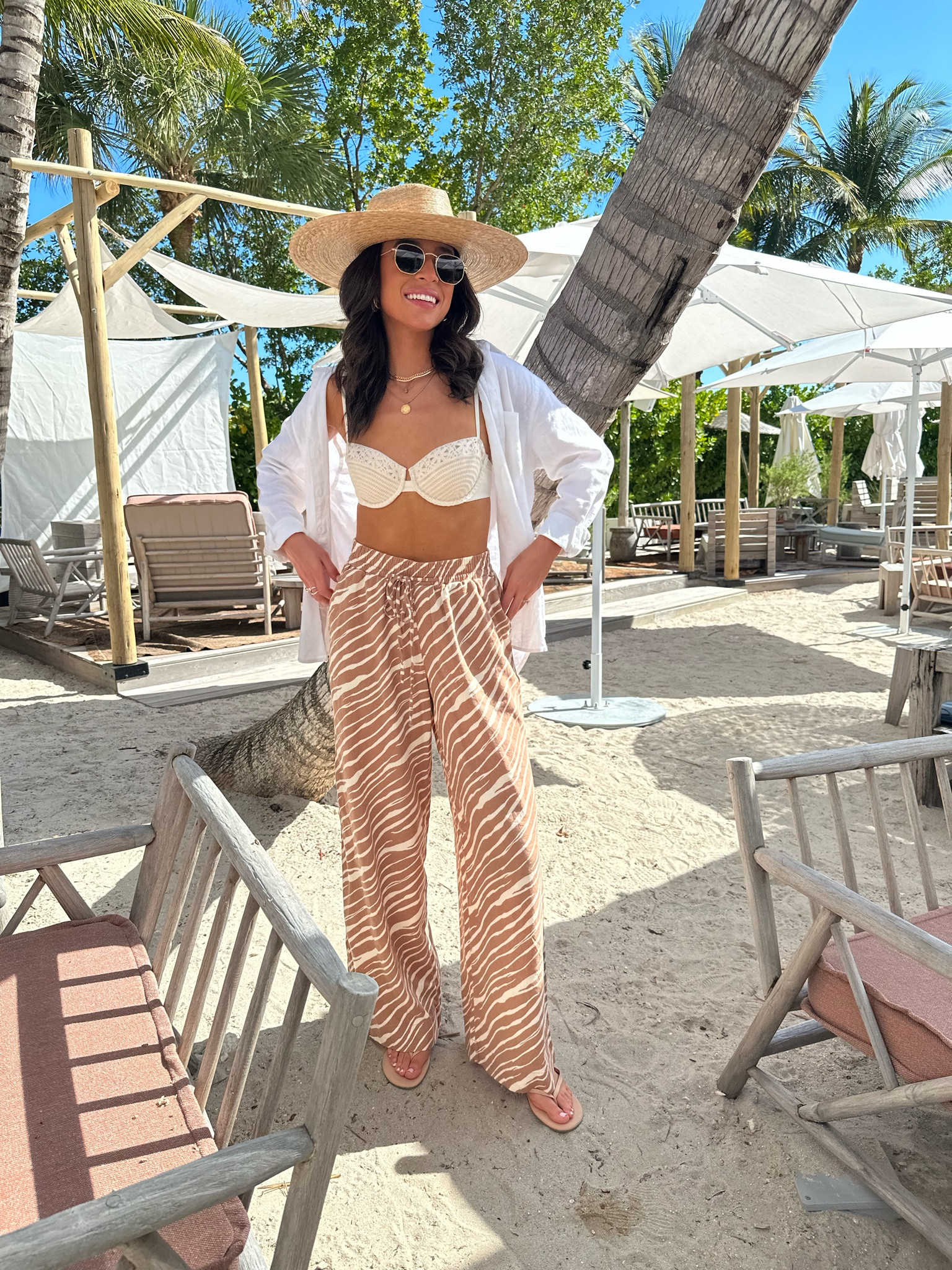Size Small in button down, S in linen pants, 32B swim top, S swim bottoms, S/M beach hat. Code NENA20 to save on jewelry 




Beach outfit
Vacation outfit
Swim outfit
Pool outfit

#LTKtravel #LTKU #LTKswim