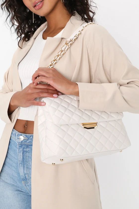 Real Stunner White Quilted Crossbody Bag | Lulus (US)