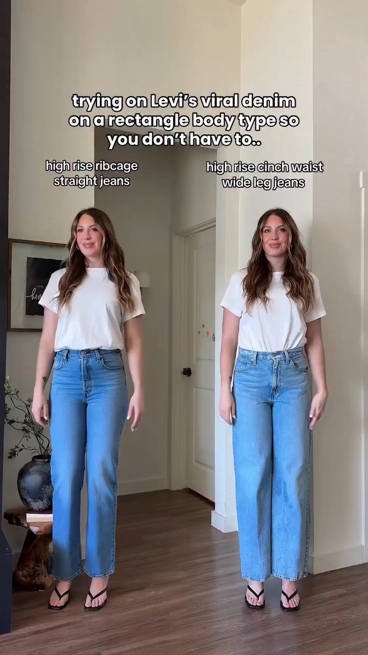 Which pair do you like best? I’m 510 wearing a 28 33” inseam in wide leg and 29 34” inseam in straight leg!