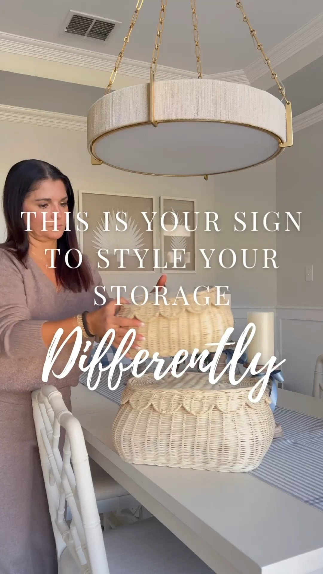 Pretty scalloped baskets you can use for everyday storage and style as decor for the holidays. I stacked them on my console and filled the top with winter greenery, ranunculus, eucalyptus, and berry stems for a soft, natural Christmas look. A great dual-purpose piece that feels designer without the splurge.

#LTKHoliday #LTKHome #LTKSeasonal