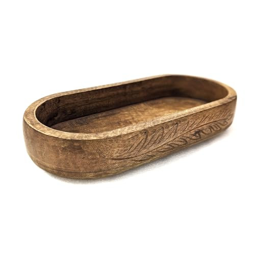 Modish Luxury Decorative Wooden Dough Bowl 13 inch, Brown | Amazon (US)