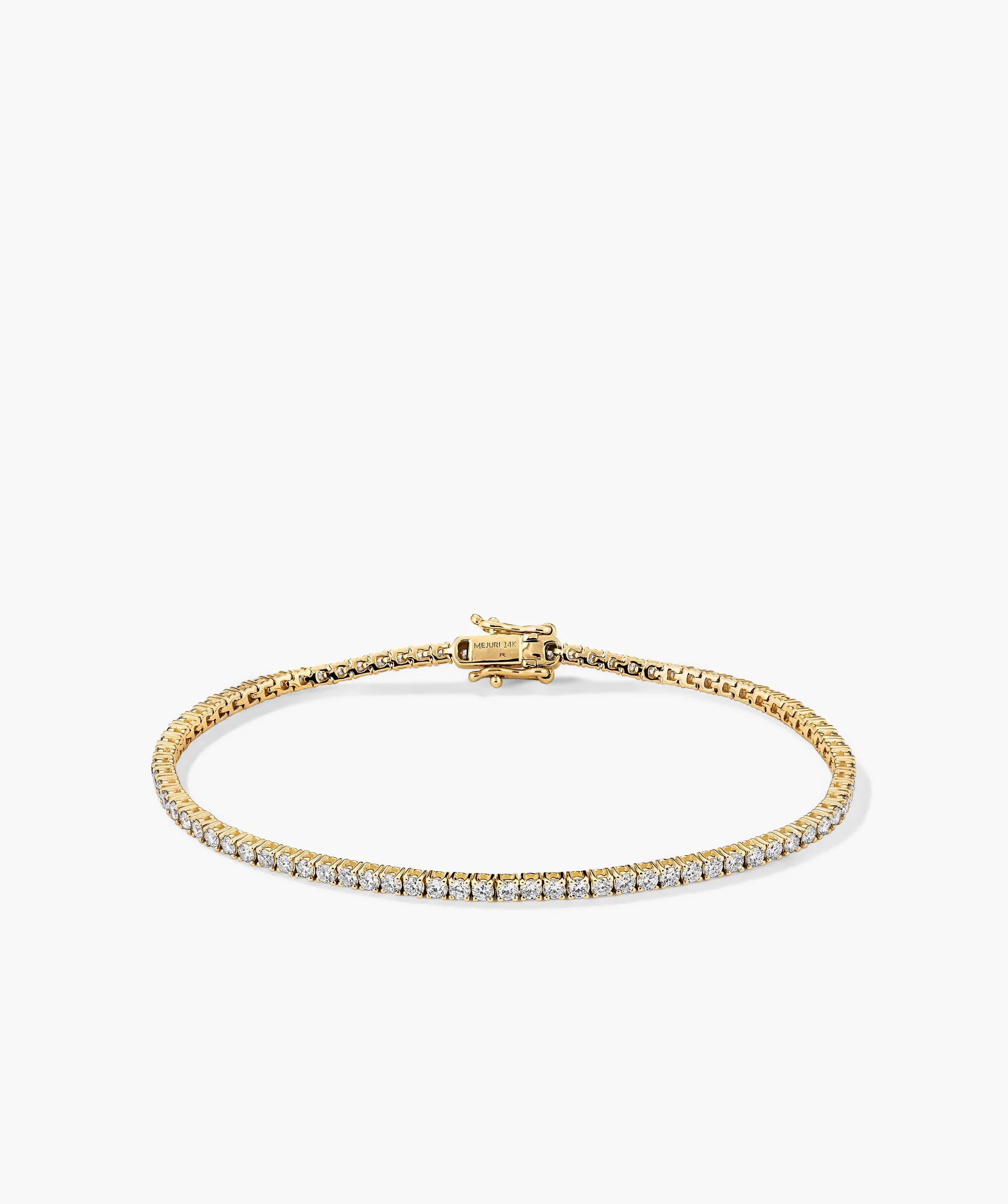 Lab Grown Diamond Tennis Bracelet 1.8mm | Mejuri Fine Crew