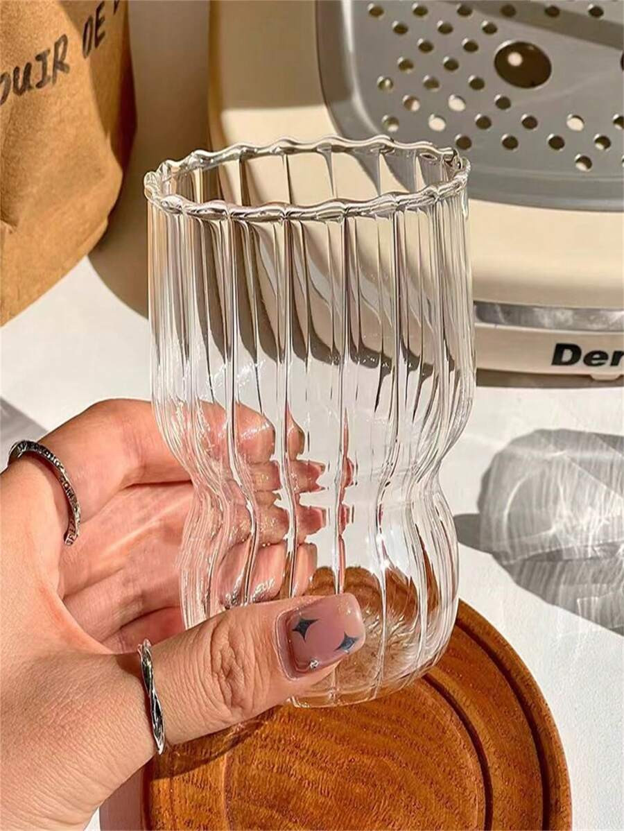 1pc, 250ml, Glass Cappuccino Cup, Borosilicate Glass Water Cup, Iced Coffee Cup, Drinking Glass J... | SHEIN