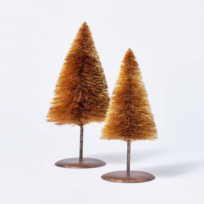 Set of 2 Natural Bottlebrush Trees - Threshold™ designed with Studio McGee | Target