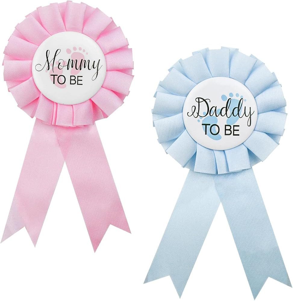 2 Pieces Daddy and Mommy To Be Tinplate Badge Pin, Celebration Gender Reveal Party Favor New Dad ... | Amazon (US)