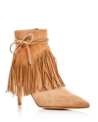Sam Edelman Marion Fringe Pointed Toe High Heel Booties | Bloomingdale's (US)