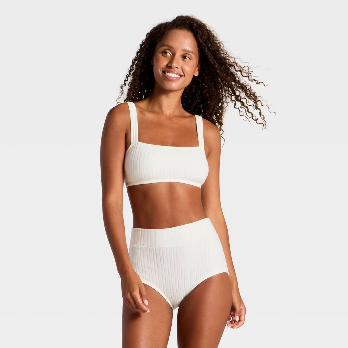 Women's Sweater Rib Bra & Hot Pant Set - Wild Fable™ | Target