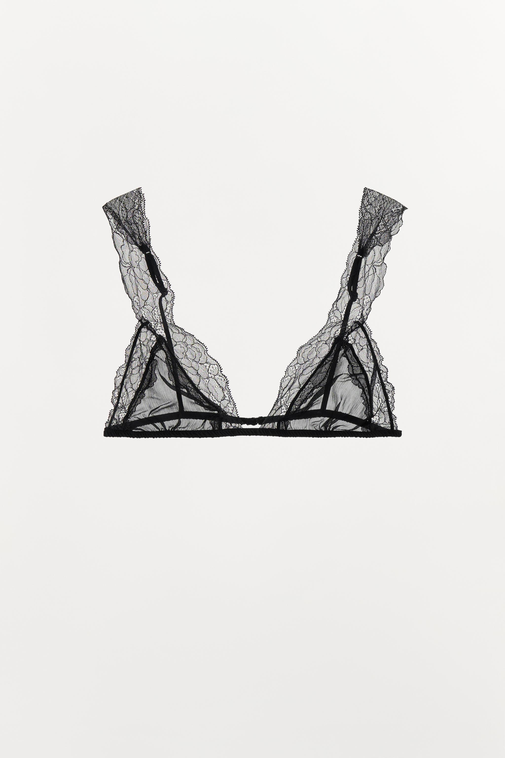VISCOSE LACE TRIANGLE BRALETTE | Zara US