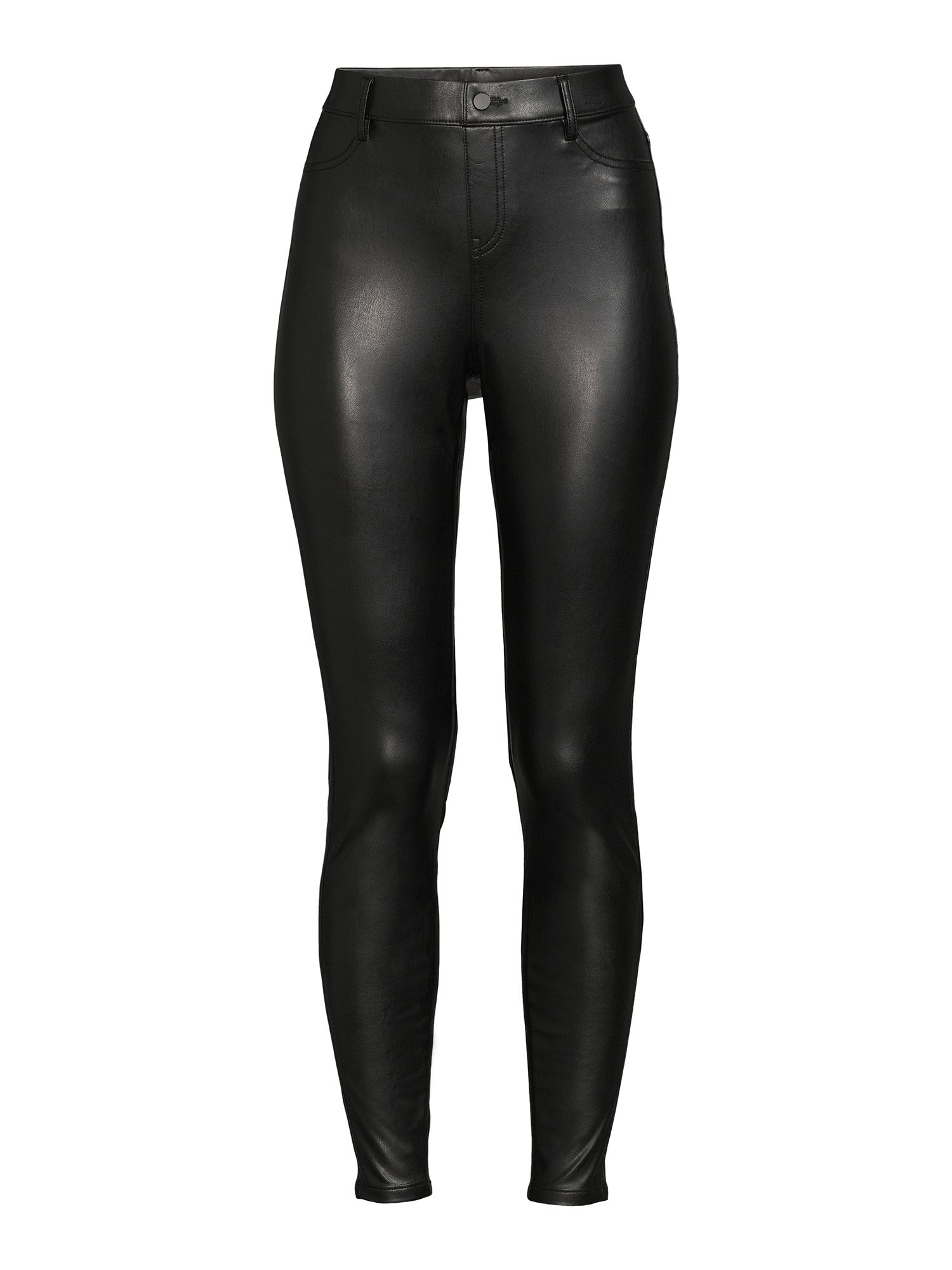 Time and Tru Women's Faux Leather Jegging | Walmart (US)