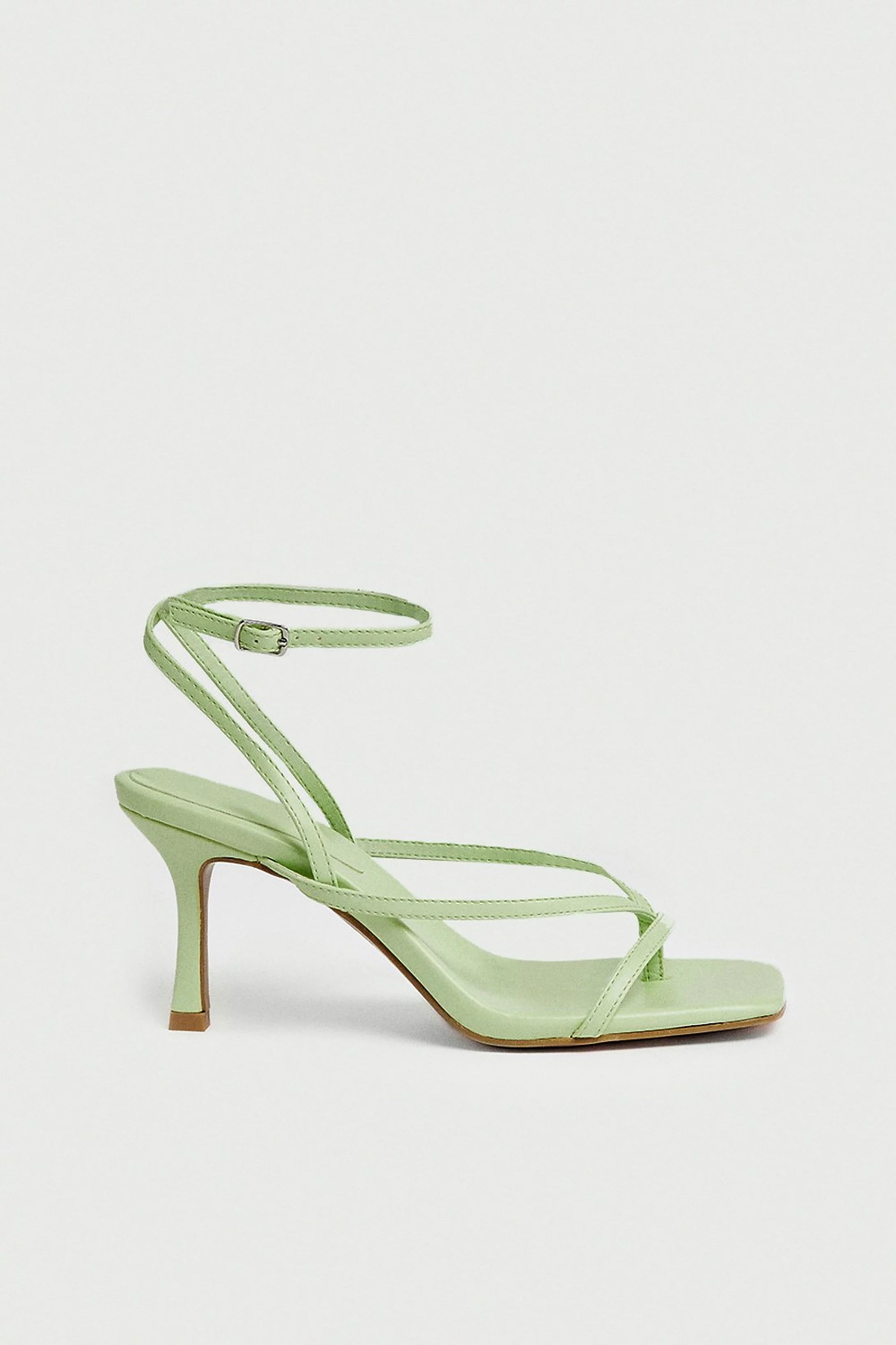 Strappy Thong Heeled Sandal | Warehouse UK & IE