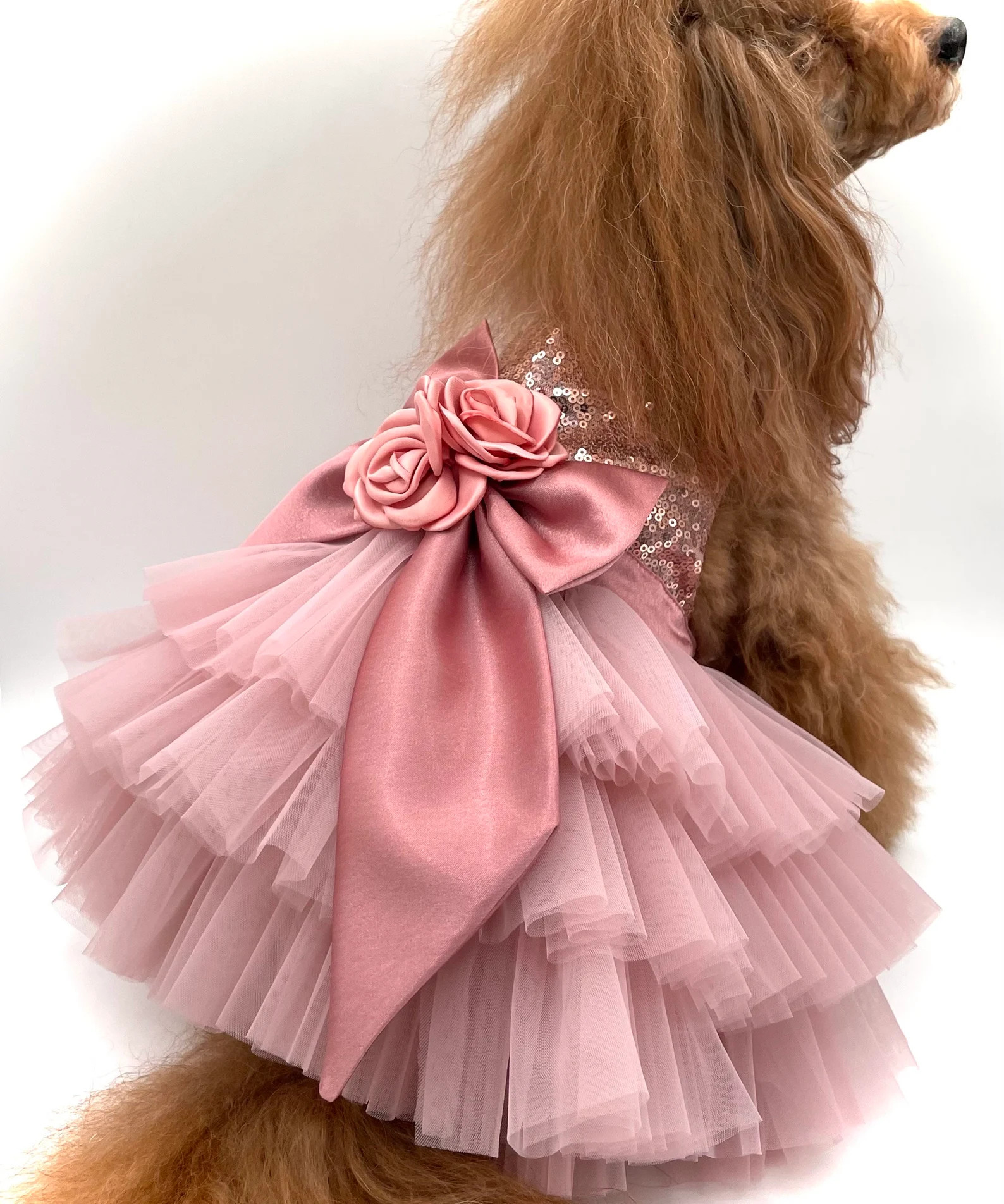 Rose Gold Sequin Princess Party Dress for Small Dog - Pomme D’amour - Etsy | Etsy (US)
