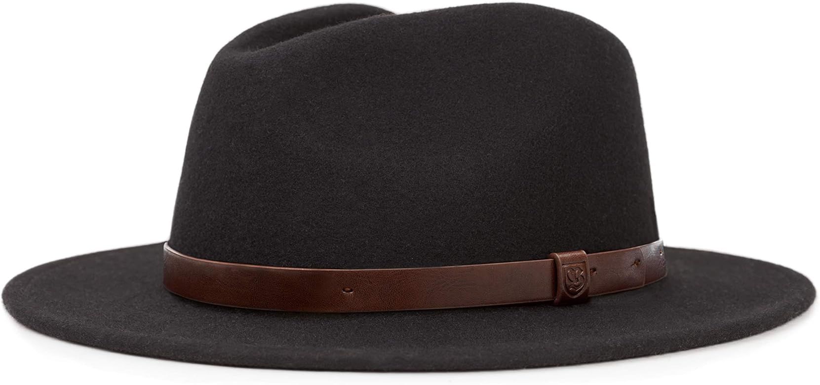 Brixton Men's Messer Medium Brim Felt Fedora Hat | Amazon (US)