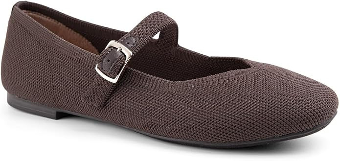 ME TOO Women's Serenity Mary Jane Flats Brownie/Medium / 8.5 | Amazon (US)