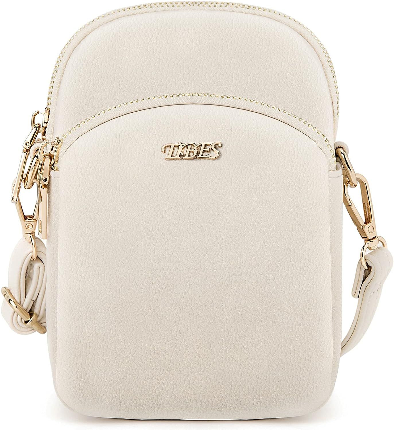 TIBES Small Crossbody Bags for Women - Vegan Leather Shoulder Bags Triple Zip Wallet... | Amazon (US)
