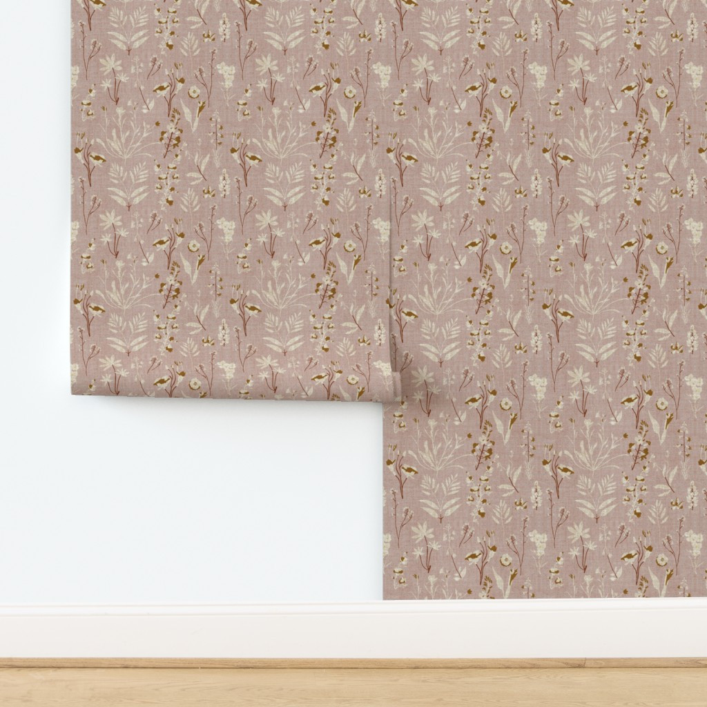 Wallpaper in PLAYA WILDFLOWER PINK | Spoonflower
