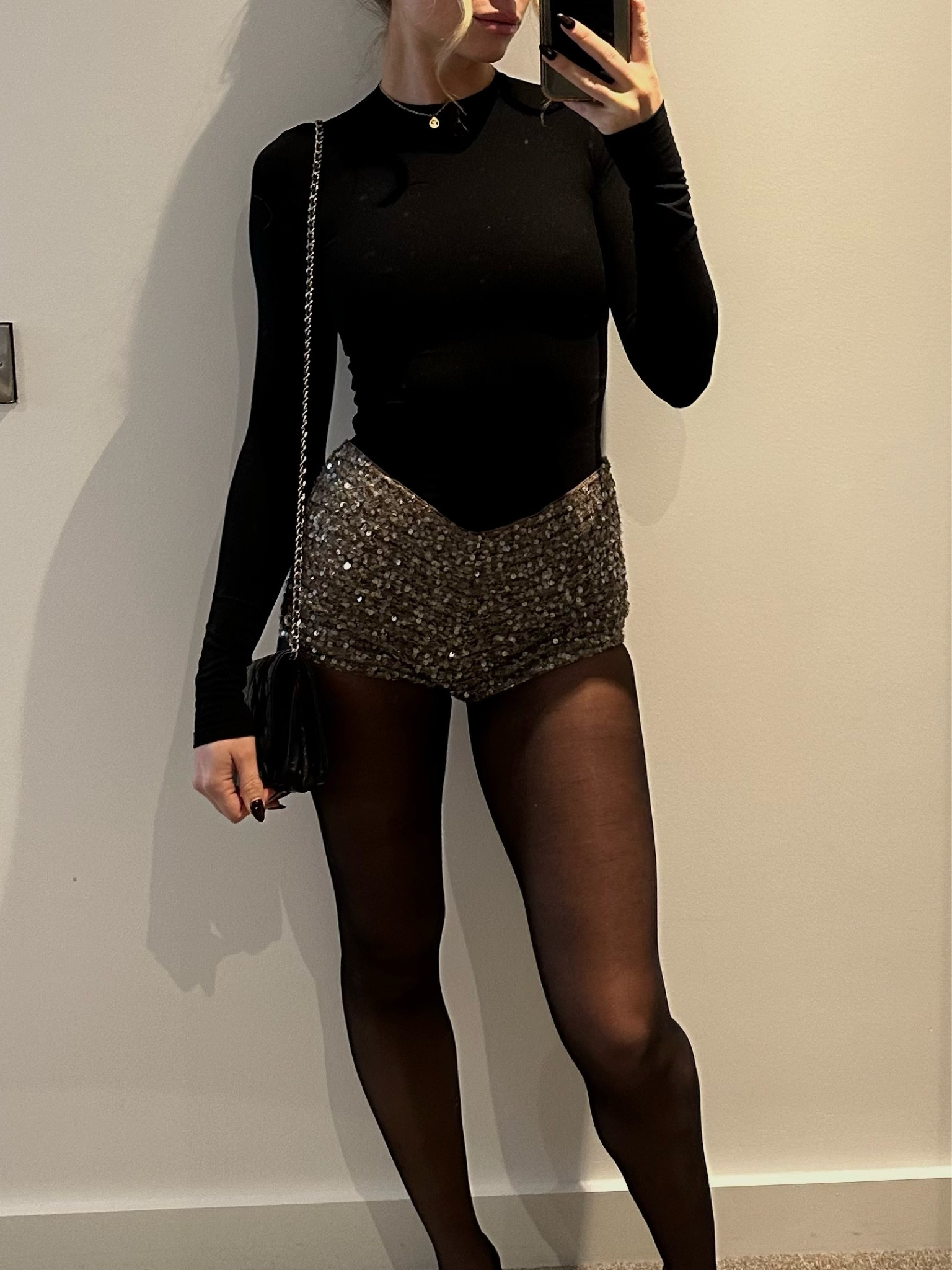 パンツ if six was nine HOT PT BLK Glitter パンツ if six was nine