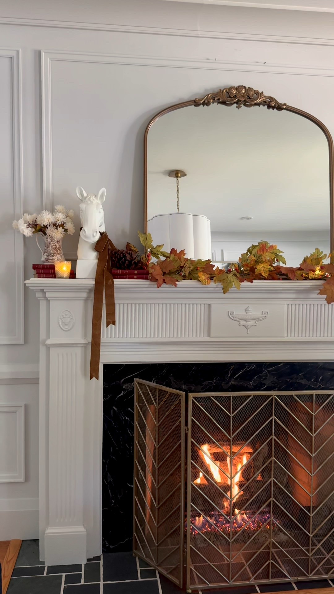 Traditional living room with fireplace fall decor from Wayfair Canada. Cozy fall mantel decorating ideas @wayfaircanada #WayfairCAHome #WayfairCanada #WayfairCAPartner 

#LTKcanada #LTKcasa