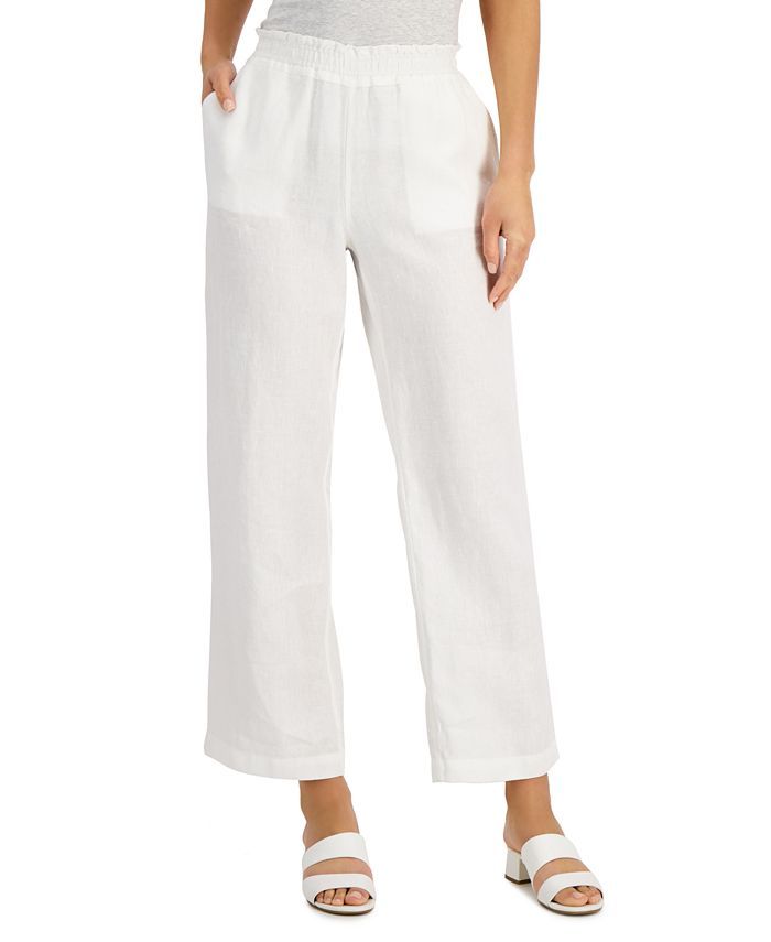 Charter Club Linen Pull-On Pants, Created for Macy's & Reviews - Pants & Capris - Women - Macy's | Macys (US)