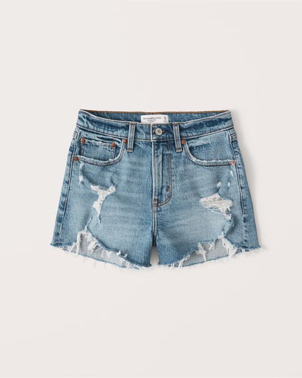 Mid Rise Mom Shorts | Abercrombie & Fitch (US)