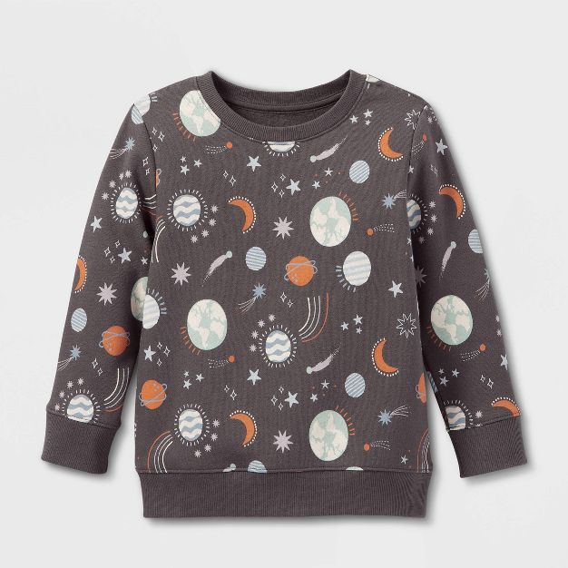 Toddler Boys' Fleece Crewneck Pullover Sweatshirt - Cat & Jack™ | Target