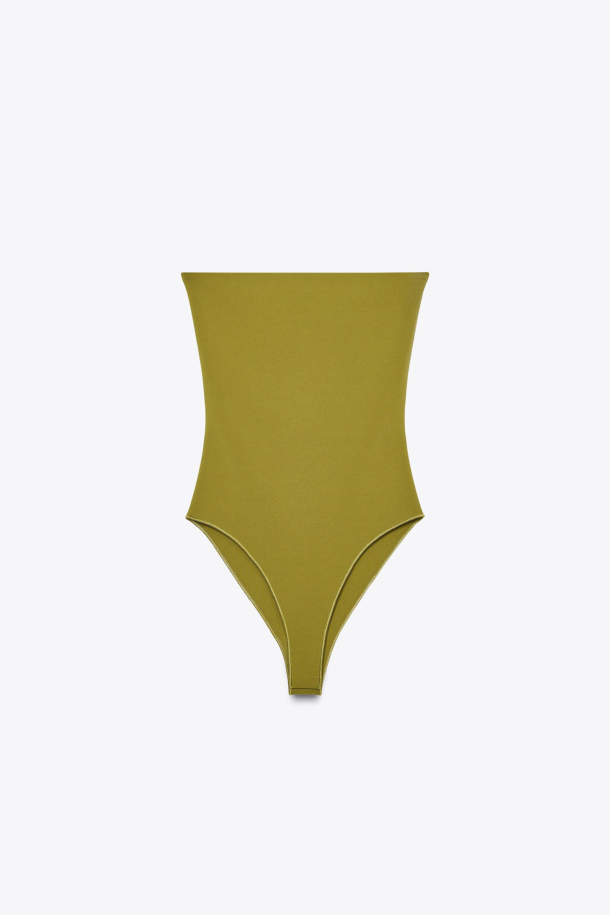STRETCH BANDEAU BODYSUIT | Zara US