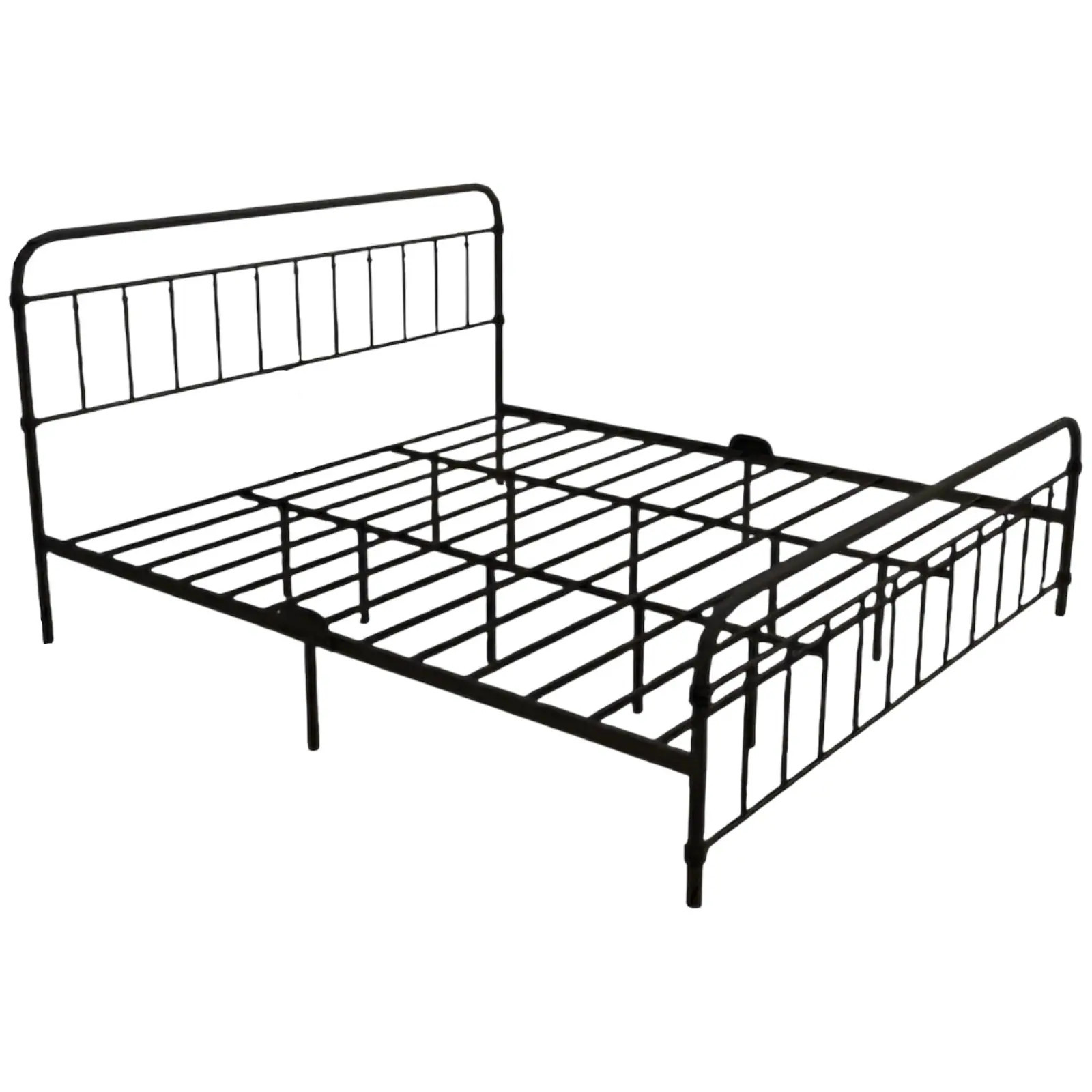 Slickblue Black Twin/ Queen/ King- Metal Platform Bed with Rounded Headboard and Footboard Stainless Steel Frame for Bedroom - Mattress Sheets and | Lowe's