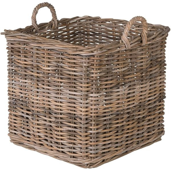 Kouboo Kobo Square Rattan Decorative Storage Basket and Planter, Medium Size, Gray | Amazon (US)