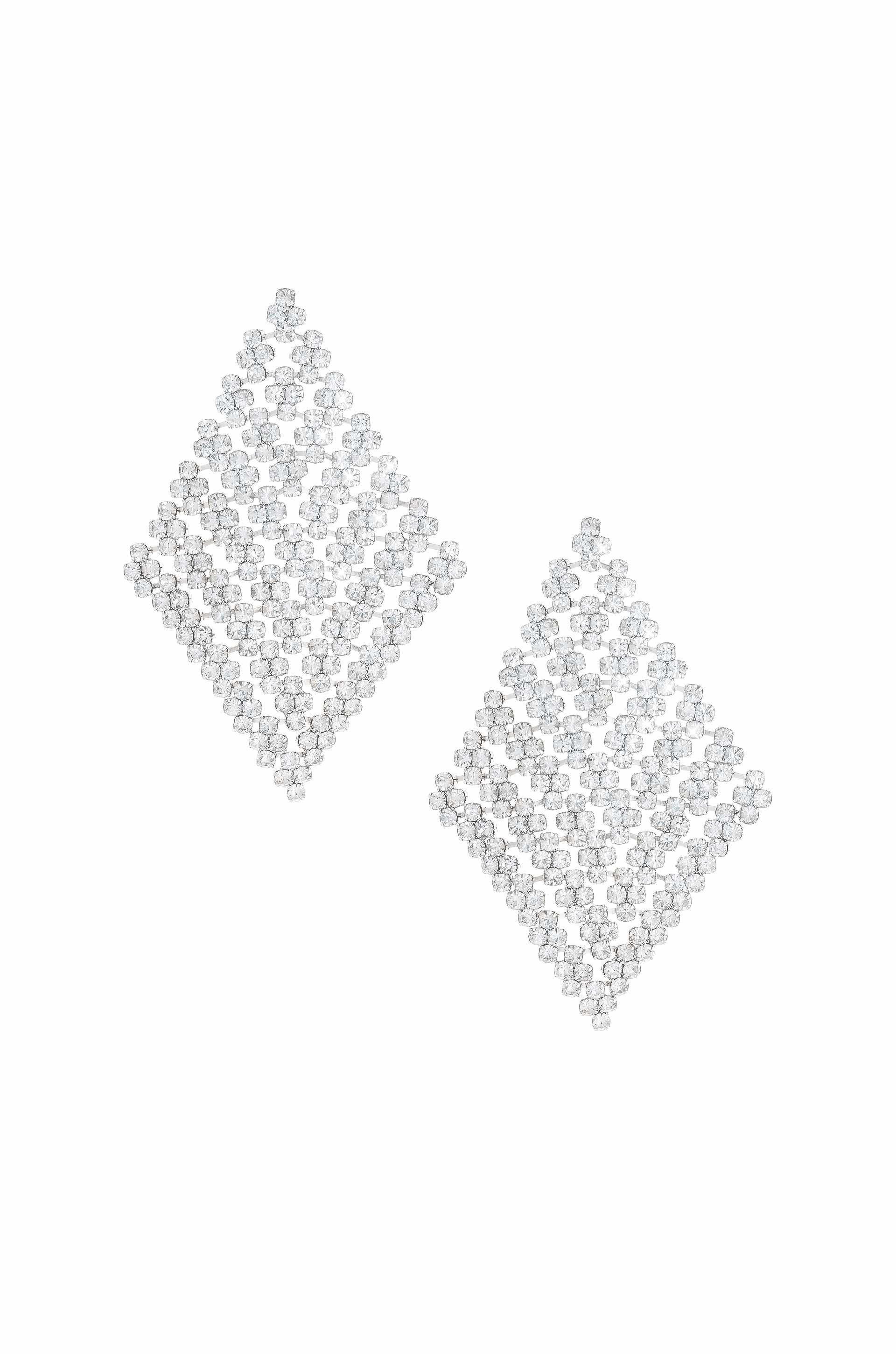 Swinging Crystal & Silver Plated Earrings | Ettika
