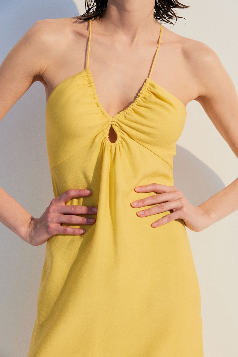 V-neck Dress - Yellow - Ladies | H&M US | H&M (US + CA)