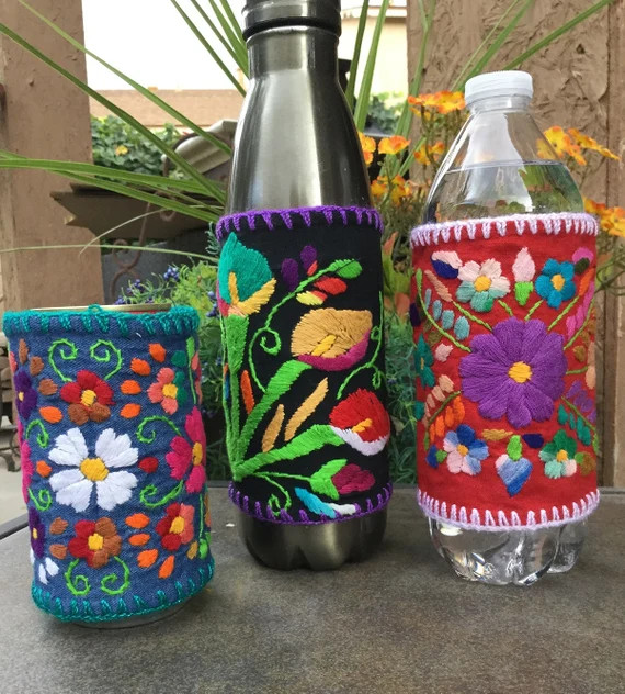 Water Bottle Cozies  Mexican Embroidered Water Bottle Cozies | Etsy | Etsy (US)