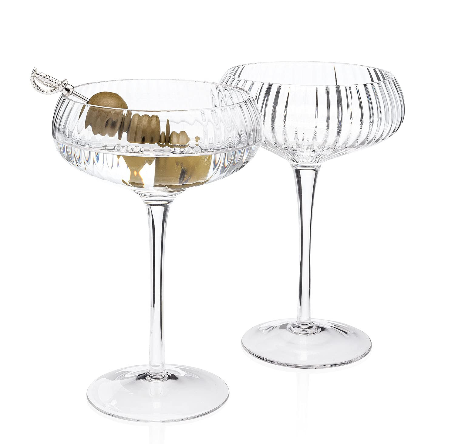 HISTORY COMPANY 1940 El Morocco Crystal Cocktail Coupe - Inspired by the Legendary Nightclub, 2-P... | Amazon (US)