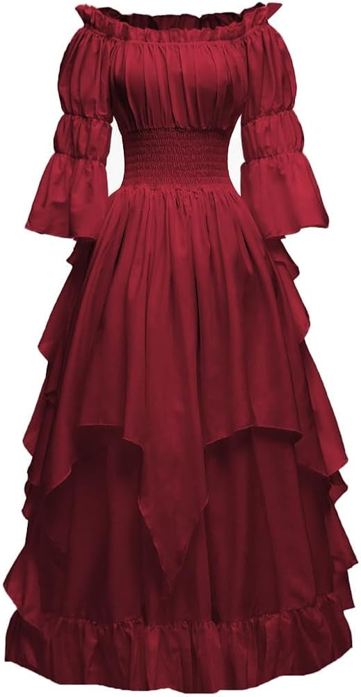 Abaowedding Women's Gothic Witch Dress Medieval Renaissance Costume Victorian Dress | Amazon (US)