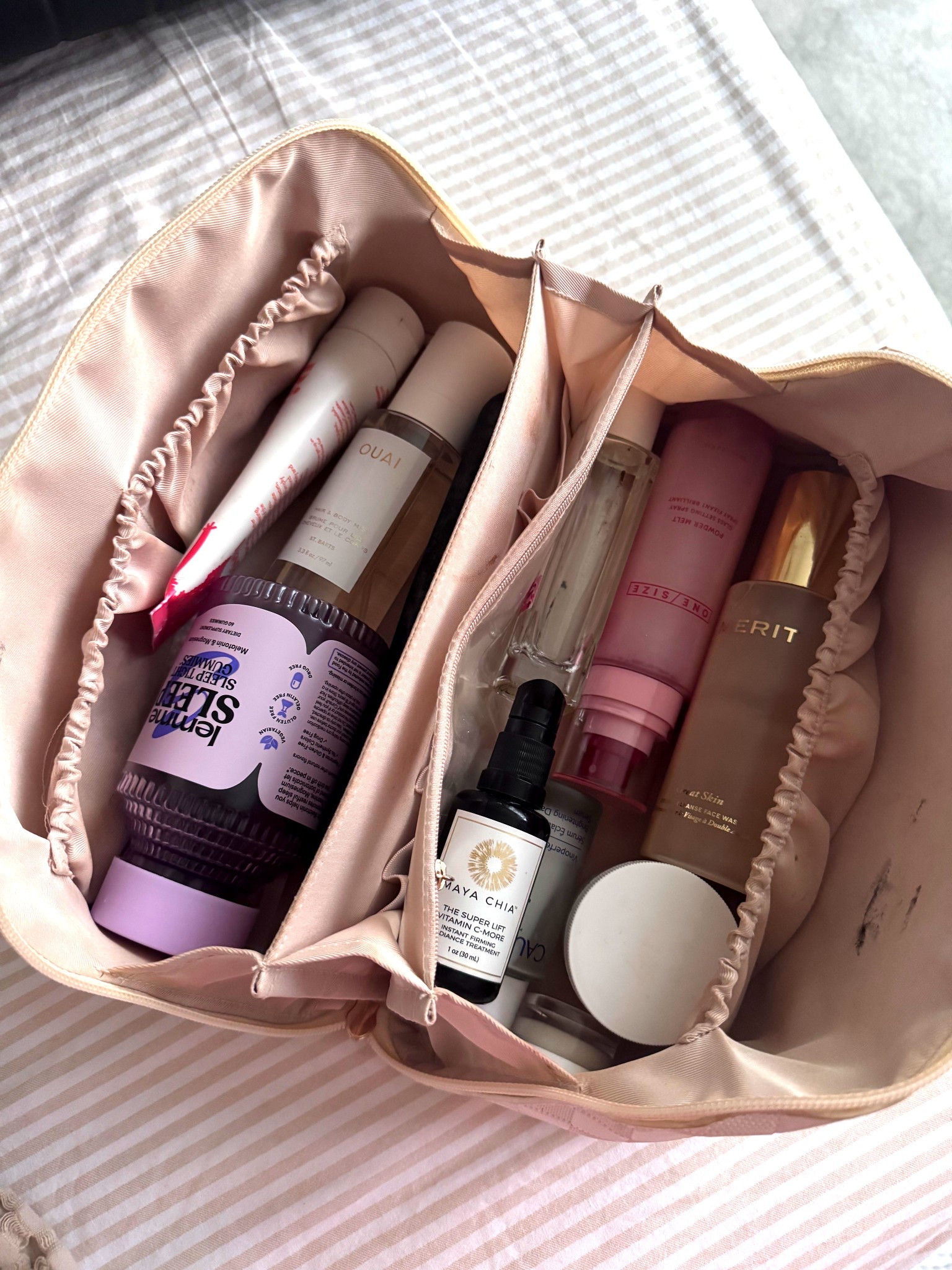 Traveling for the holiday? This cosmetic bag is a 14/10.

Usually I would have to buy travel sizes for products to fit in other bags, but with this one I can bring my full size products.

If you travel a lot, you’ll thank me for this one.

#LTKTravel #LTKBeauty #LTKGiftGuide