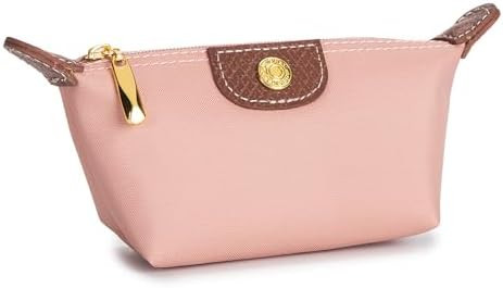 Womens Unique Change Purse Vintage Nylon Zip Coin Wallet Mini Bag (Light Pink) | Amazon (US)