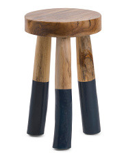 Organic Teak Round Stool | TJ Maxx