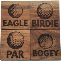 Golf Coasters - Unique Coaster Set With Eagle Birdie Bogey Par Design Great Gift For Golfer Retirement Lover, Fathers Day | Etsy (US)