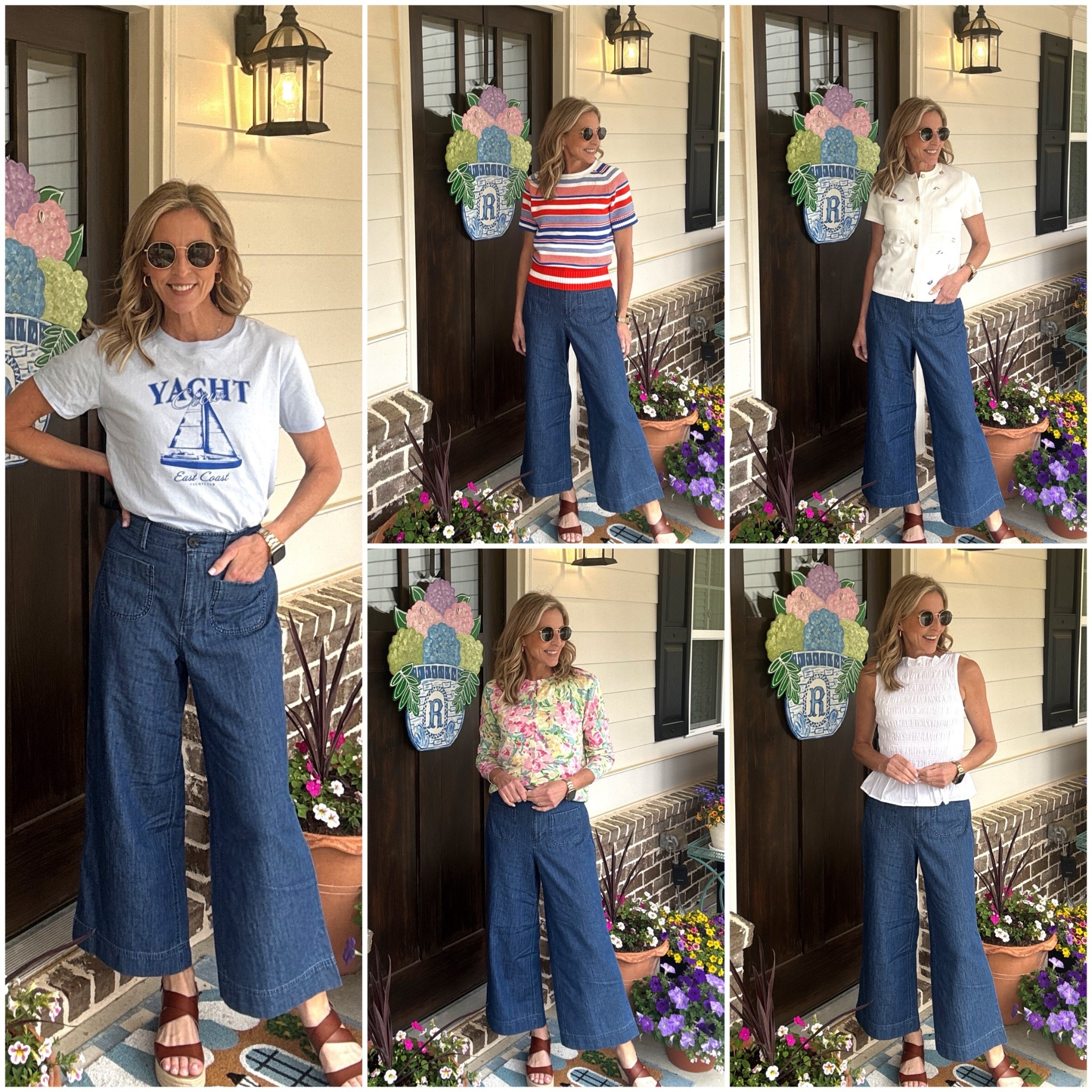 Effortless style… These free assembly wide leg cropped jeans are total refresh for your everyday denim collection… Pair them with your favorite top.. these front and back pockets keep everything functional while the cropped length lets you show off your favorite shoes wearing a size extra small  