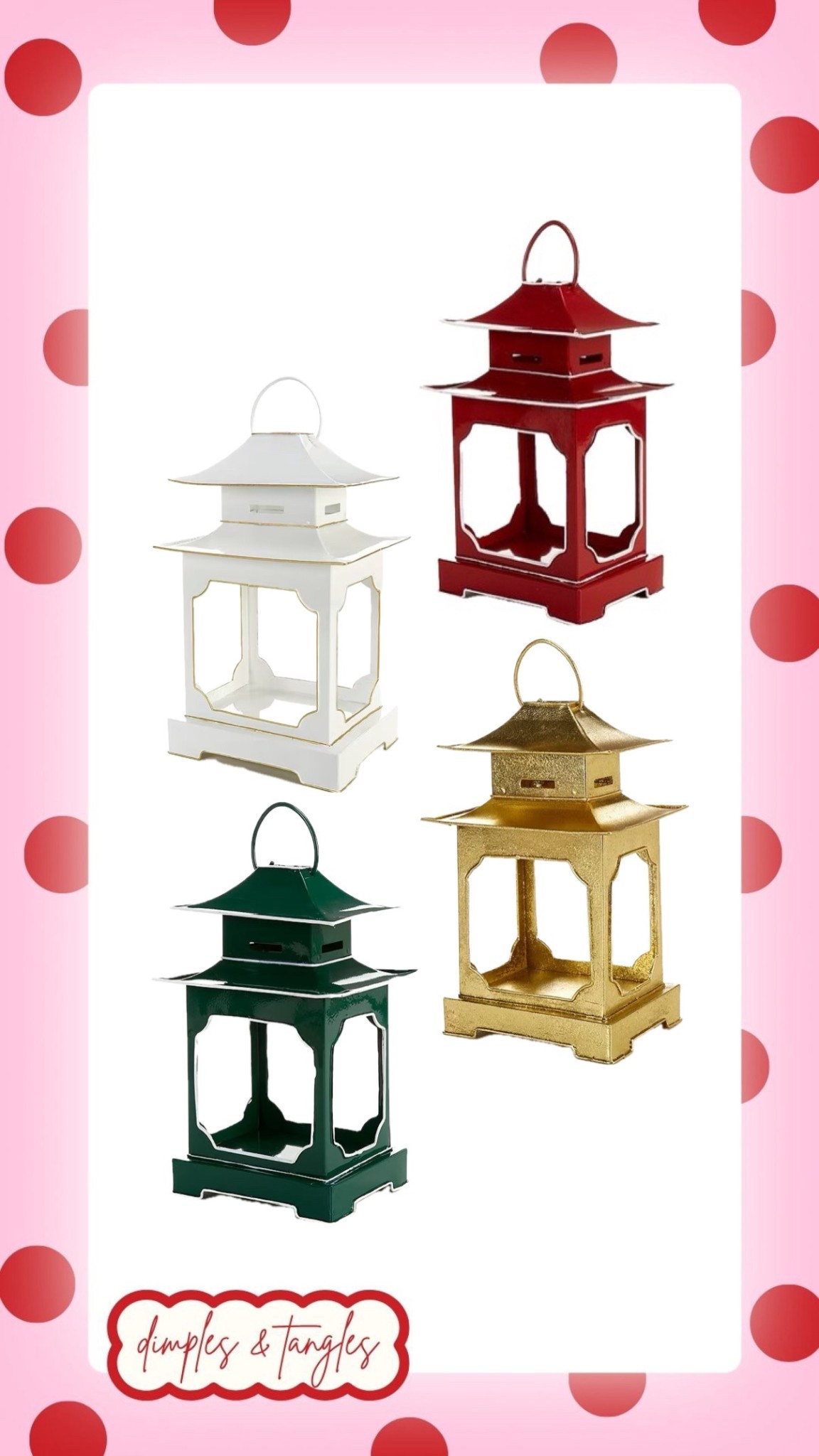 Pagoda metal lanterns! Some colors in 2 sizes. 

#LTKHome #LTKSeasonal #LTKHoliday